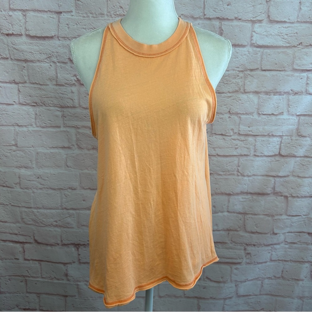 Free People movement womens tank top athleisure orange size Small
